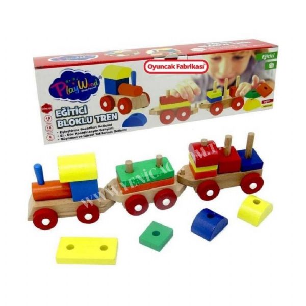 Ahşap Bloklu Tren 