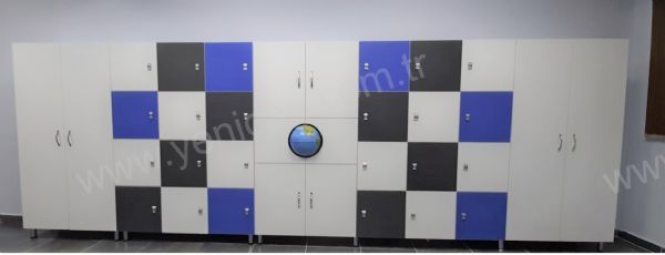 Vestiyerli sınıf dolabı 480x170 cm