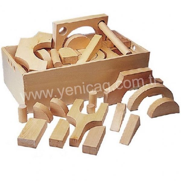 Ahşap Kasalı Büyük Boy Blok 80 Parça