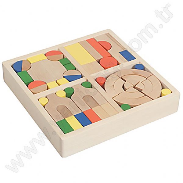 Ahşap Köprülü Blok ( 56 Parça )