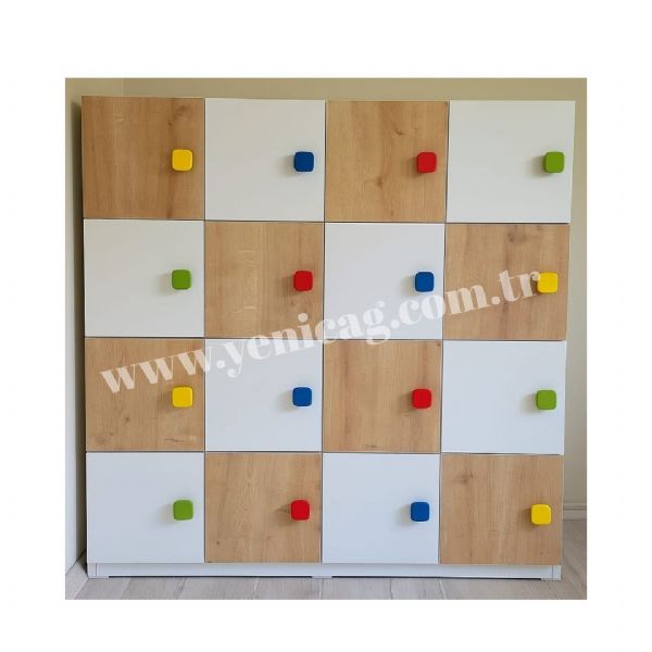 Kişisel Çocuk Dolabı 16 Gözlü